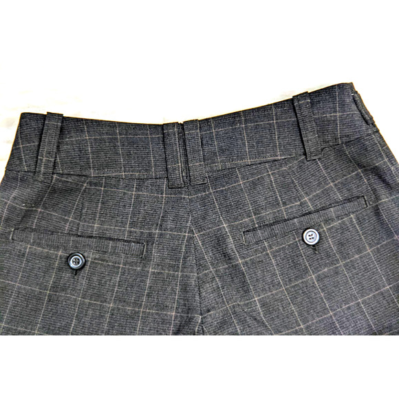 Womens H&M Plaid Pedal Pusher Pants Waistband Invisible Pockets Gray Y2K Size 6 - Picture 10 of 10